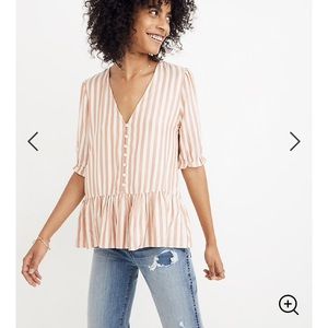 Madewell Courtyard Ruffle Hem Top